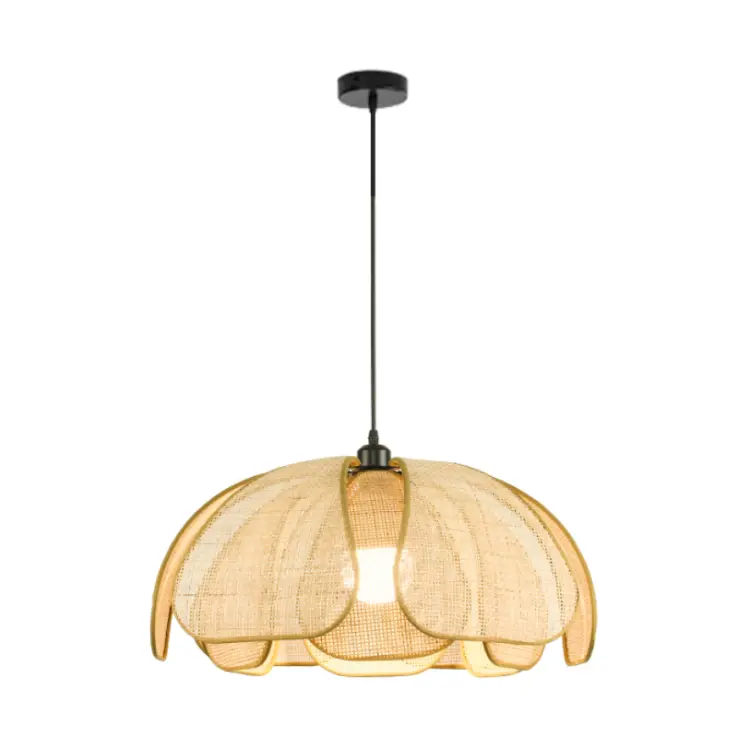 Lampu liontin rotan 1-cahaya