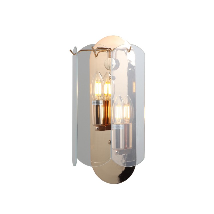 2-lampu scone dinding emas