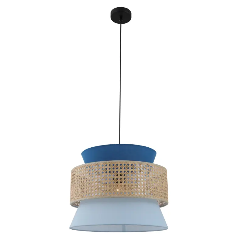 Lampu liontin tenunan drum 3-lapis