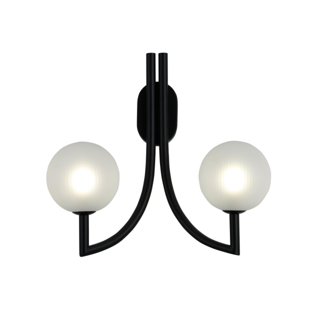 Lampu Dinding Ganda Kaca Bergaris Kontemporer