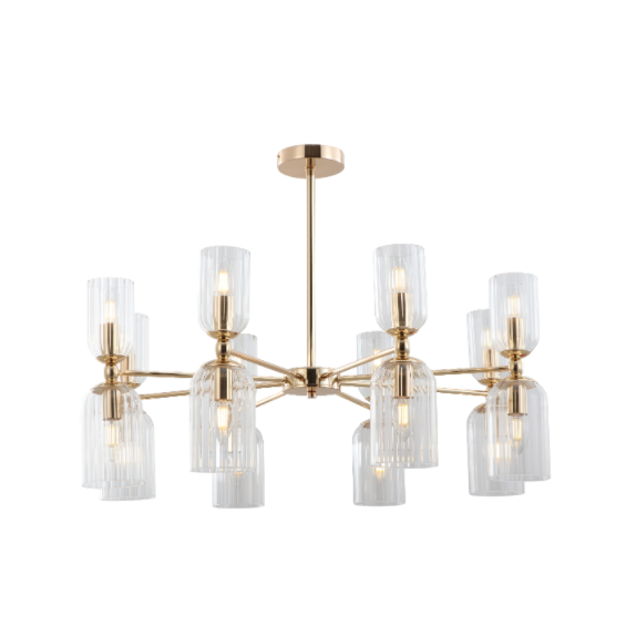 Gold Glass Shade Langit Lampu Pendat