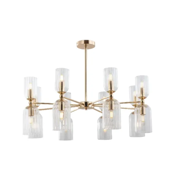 Gold Glass Shade Langit Lampu Pendat