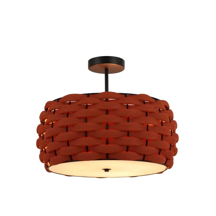 Lampu Langit-langit Flush Mount Tenunan Tangan