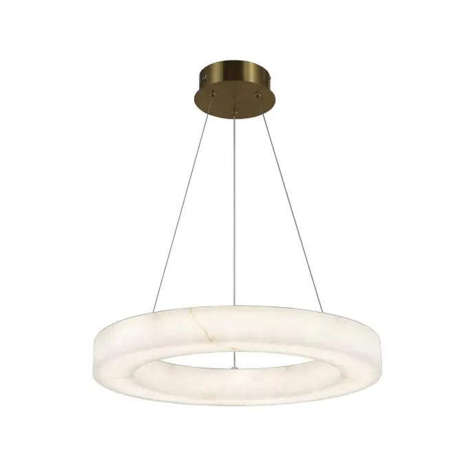 Lampu Liontin LED Cincin Alabaster Modern