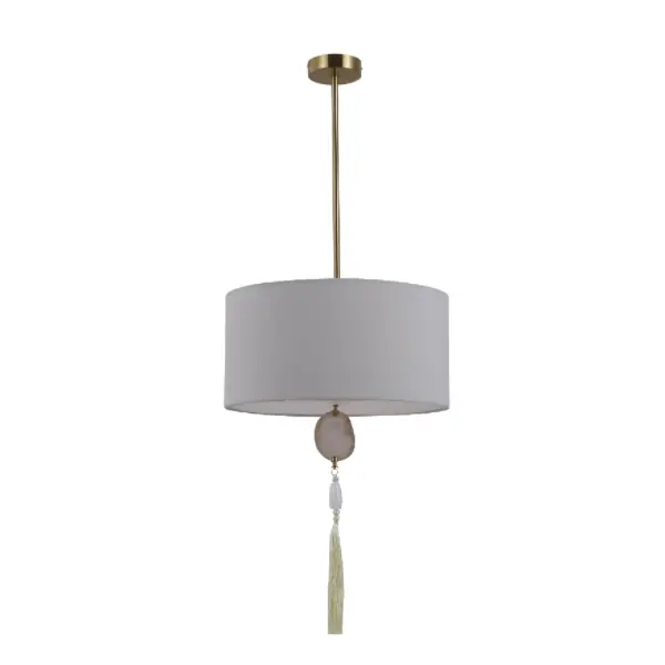 Lampu liontin tembaga antik agate alami