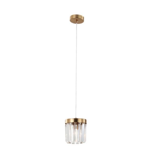 BASE tunggal E14 Golded Gold K9 Crystal Liontin Light