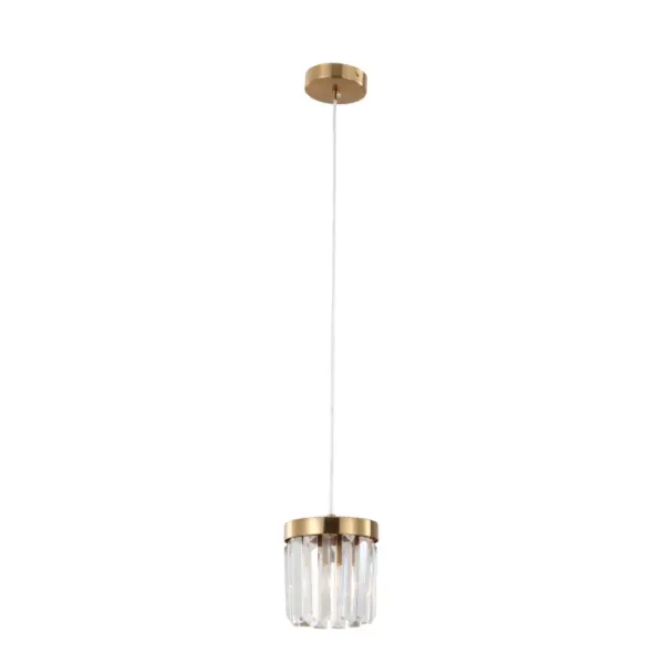 BASE tunggal E14 Golded Gold K9 Crystal Liontin Light