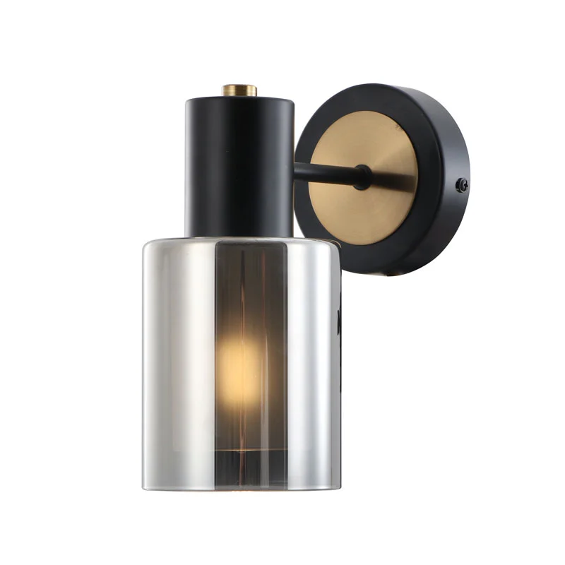 Lampu Dinding Ramping Berkacamata Ganda Berasap